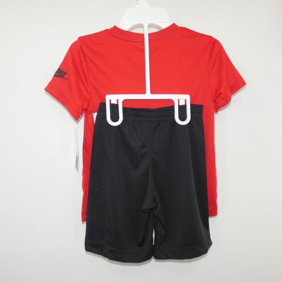 NWT Nike Black University Red Logo Graphic Two-Piece Matching Set Boys Size 6 - Picture 3 of 4
